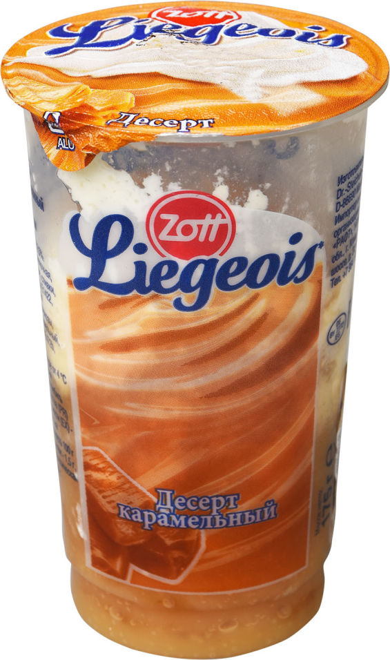 Десерт молочный Zott Liegeois Карамель со сливочным муссом 2.4% 175г