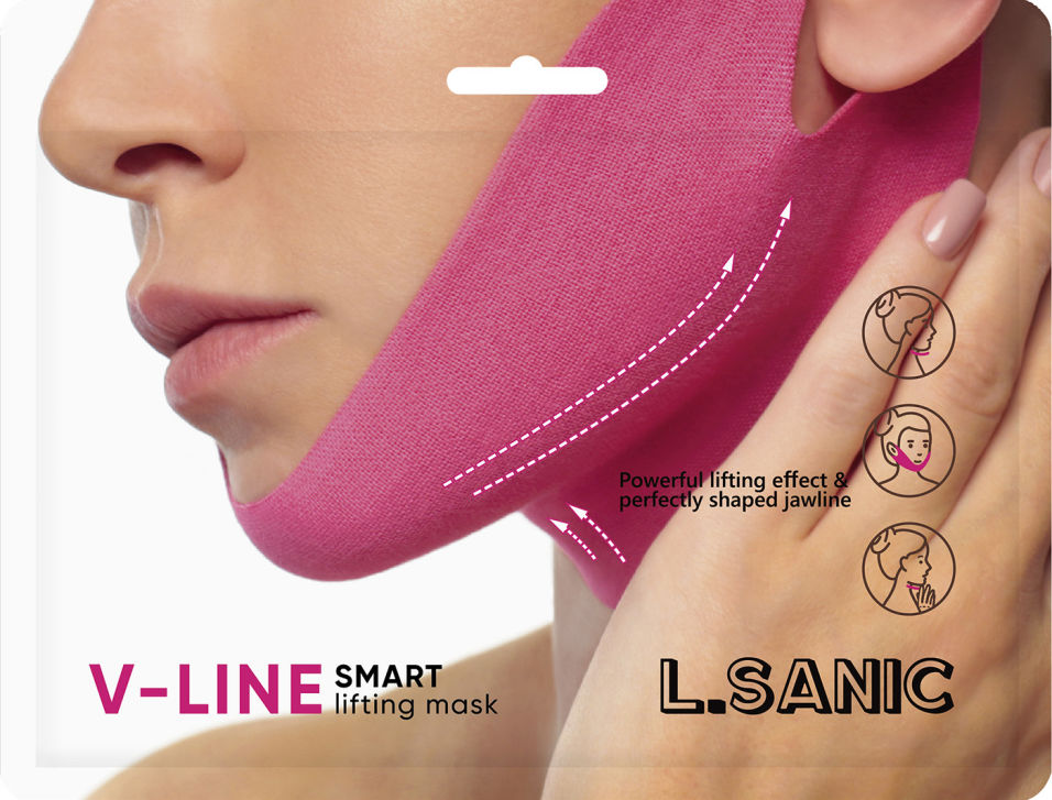 Маска-бандаж для лица L Sanic для коррекции овала лица 11г