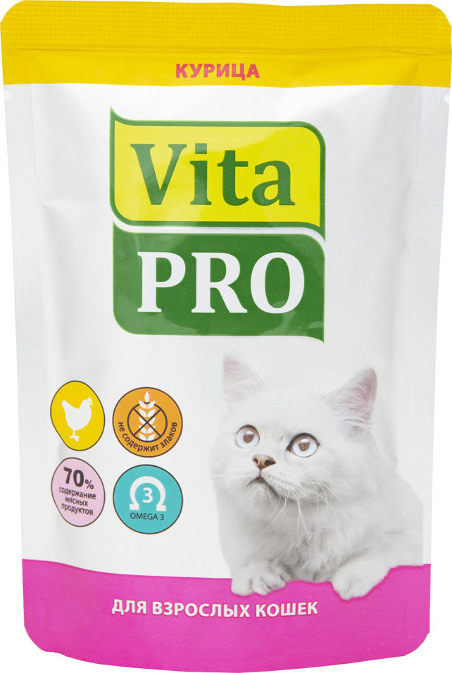 Корм для кошек Vita pro Курица 100г (упаковка 12 шт.)