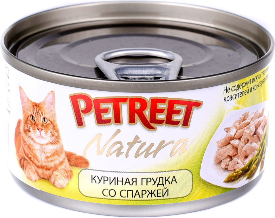 Корм для кошек Petreet Куриная грудка со спаржей 70г (упаковка 12 шт.)