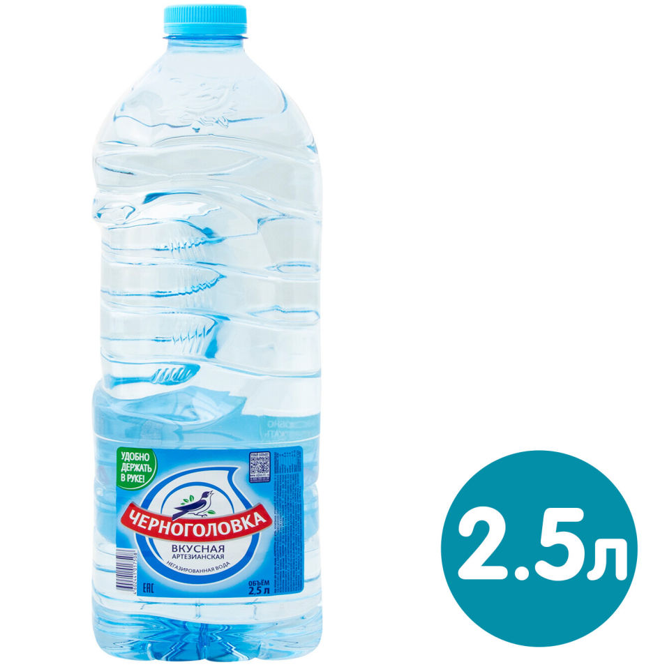 Вода Черноголовка для детского питания артезианская негазированная 2.5л