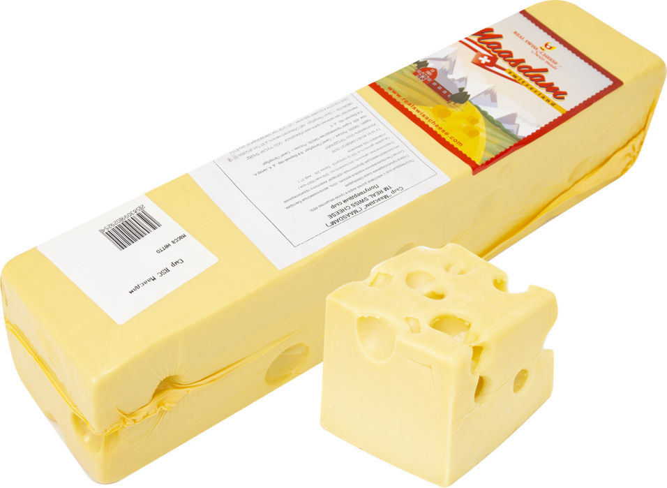 Сыр Real Swiss Cheese Maasdam 48% 0.1-0.3кг