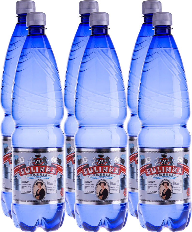 Вода Sulinka минеральная лечебно-столовая газированная 1.25л (упаковка 6 шт.)