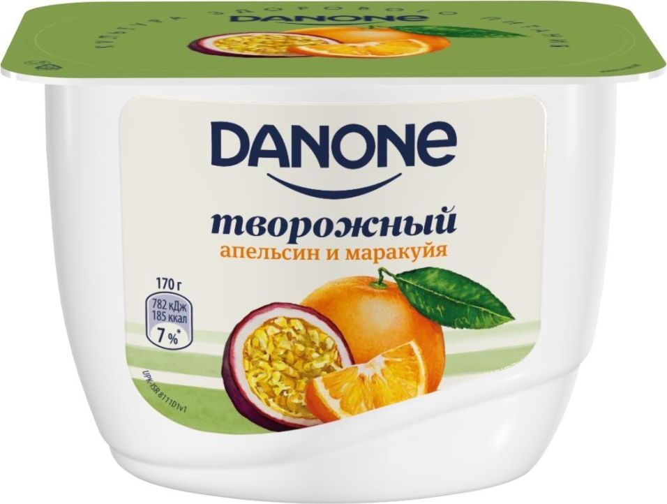 Продукт творожный Danone с Апельсином и Маракуйей 3.6% 170г