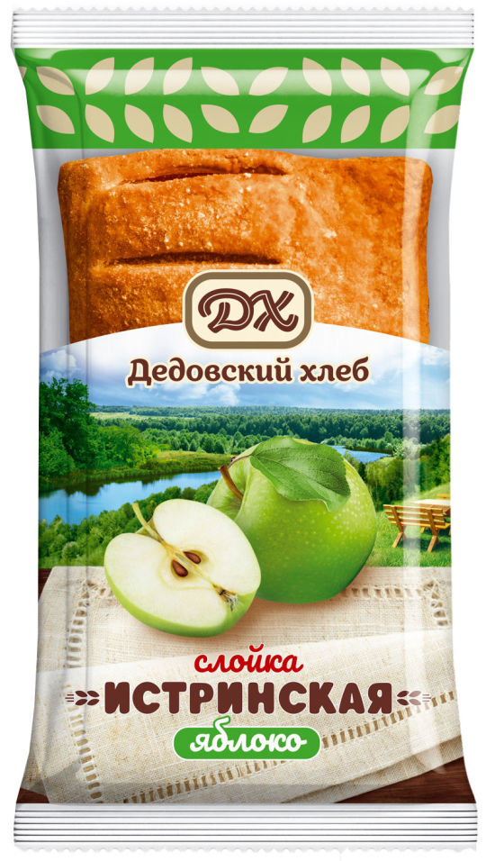 Слойка Дедовский хлеб Истринская с яблоком 70г
