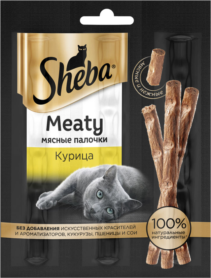 Лакомство для кошек Sheba Meaty мясные палочки Курица 3*4г