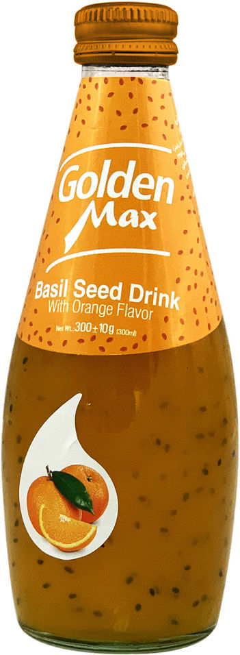 Напиток Golden Max со вкусом Апельсина и семенами базилика 300г