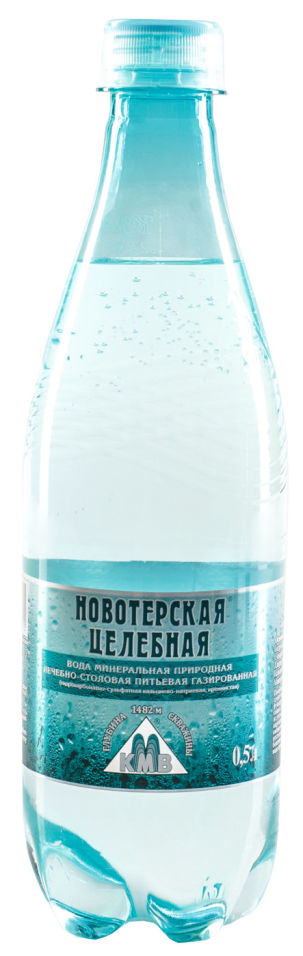 Вода Новотерская Целебная минеральная лечебно-столовая газированная 500мл