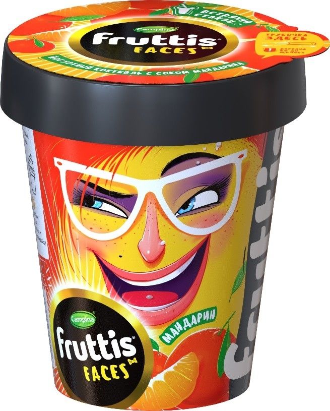 Коктейль йогуртный Fruttis Мандарин 2.5% 265г