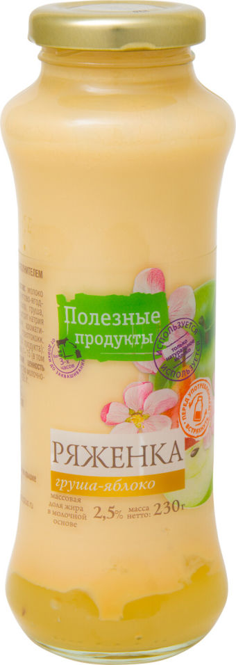 Ряженка Полезные продукты Чернослив-грецкий орех 2.5% 230г