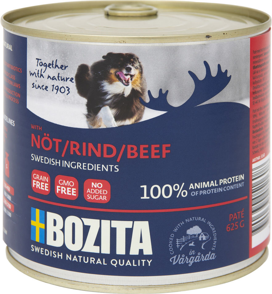 Корм для собак Bozita Beef мясной паштет с говядиной 625г