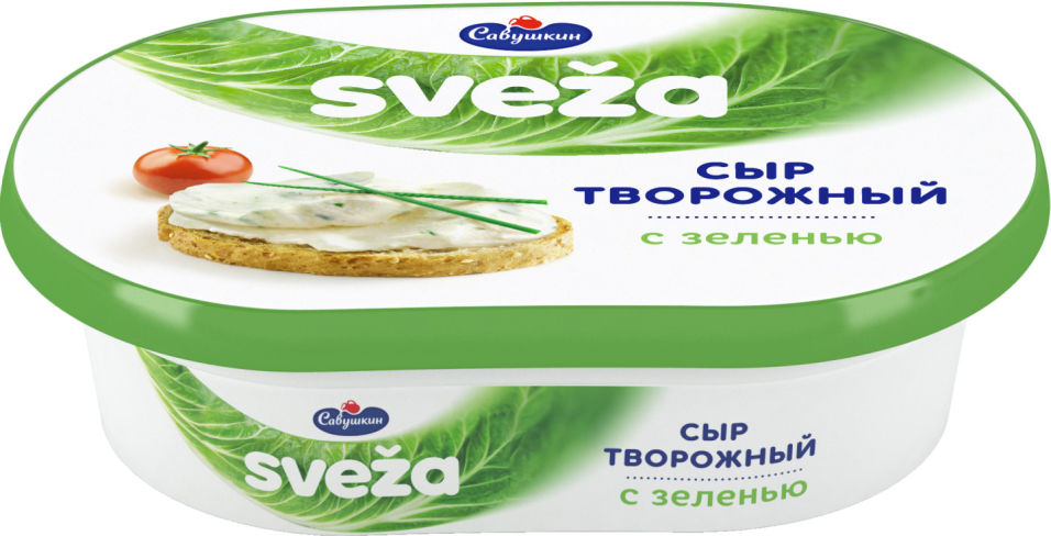 Сыр творожный Sveza с зеленью 60% 150г