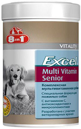 Витамины для собак 8 in 1 Excel Мультивитамины Senior 70 таблеток