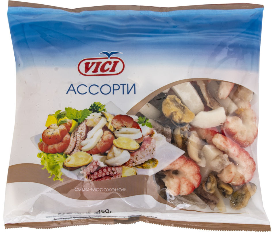 Ассорти из морепродуктов Vici с креветками (имитация) 450г
