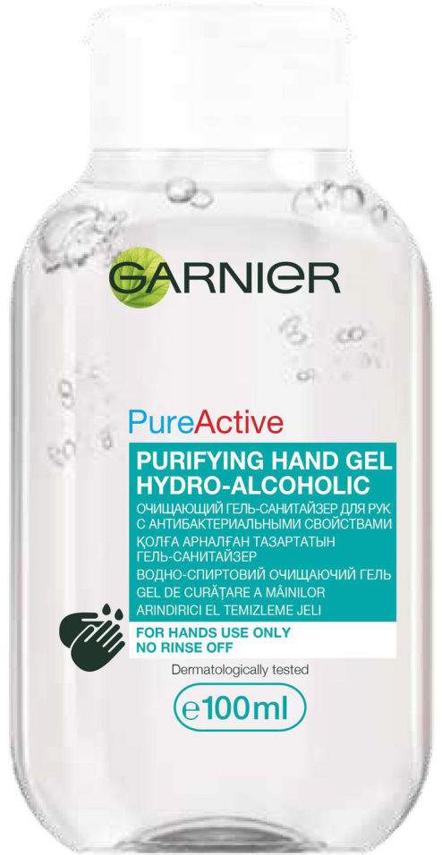 Гель-санитайзер для рук Garnier Pure Active с антибактериальными свойствами 100мл