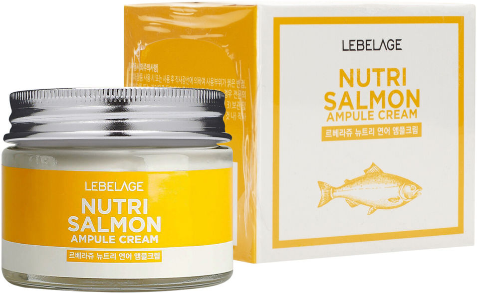 Крем для лица Lebelage Nutri Salmon Ампульный с маслом лосося 70мл