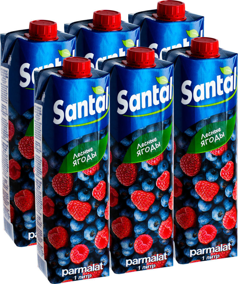 Напиток Santal Лесные ягоды 1л (упаковка 6 шт.)