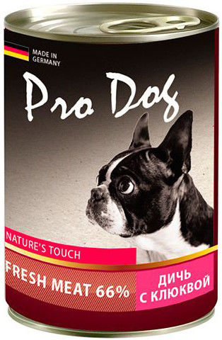 Корм для собак Pro Dog Дичь клюква 400г