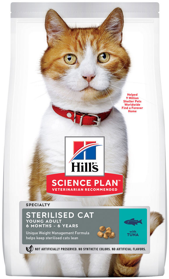 Отзывы о Сухом корме для кошек Hills Science Plan для стерилизованных для профилактики МКБ Тунец 1.5кг Отзывы о Сухом корме для кошек Hills Science Plan для стерилизованных для профилактики МКБ Тунец 1.5кг