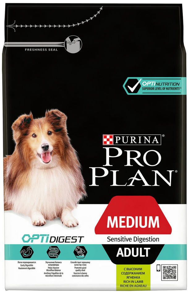 Сухой корм для собак Pro Plan Optidigest Medium Adult с ягненком 3кг Сухой корм для собак Pro Plan Optidigest Medium Adult с ягненком 3кг