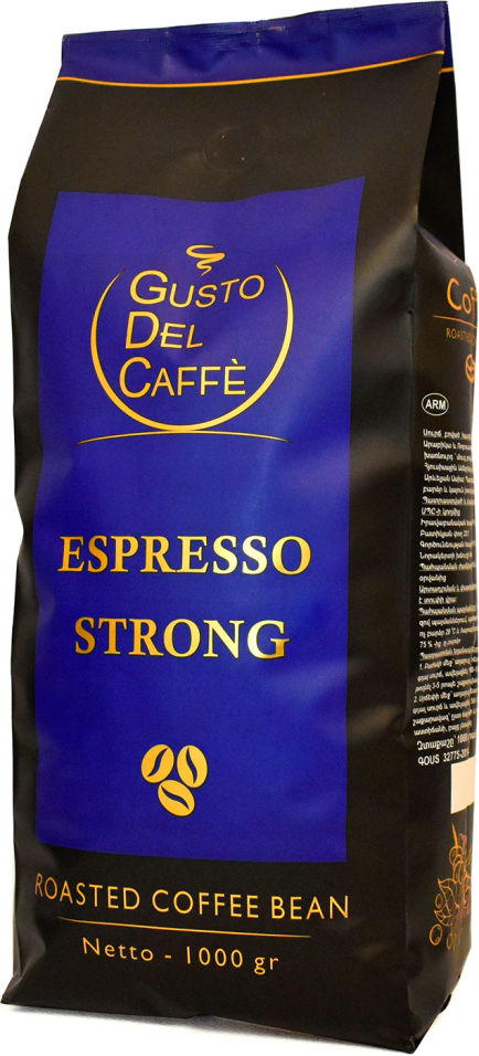 Кофе в зернах Gusto Del Caffe Espresso Strong 1кг