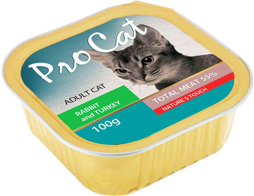 Отзывы о Корме для кошек Pro Cat Кролик и индейка 100г Отзывы о Корме для кошек Pro Cat Кролик и индейка 100г