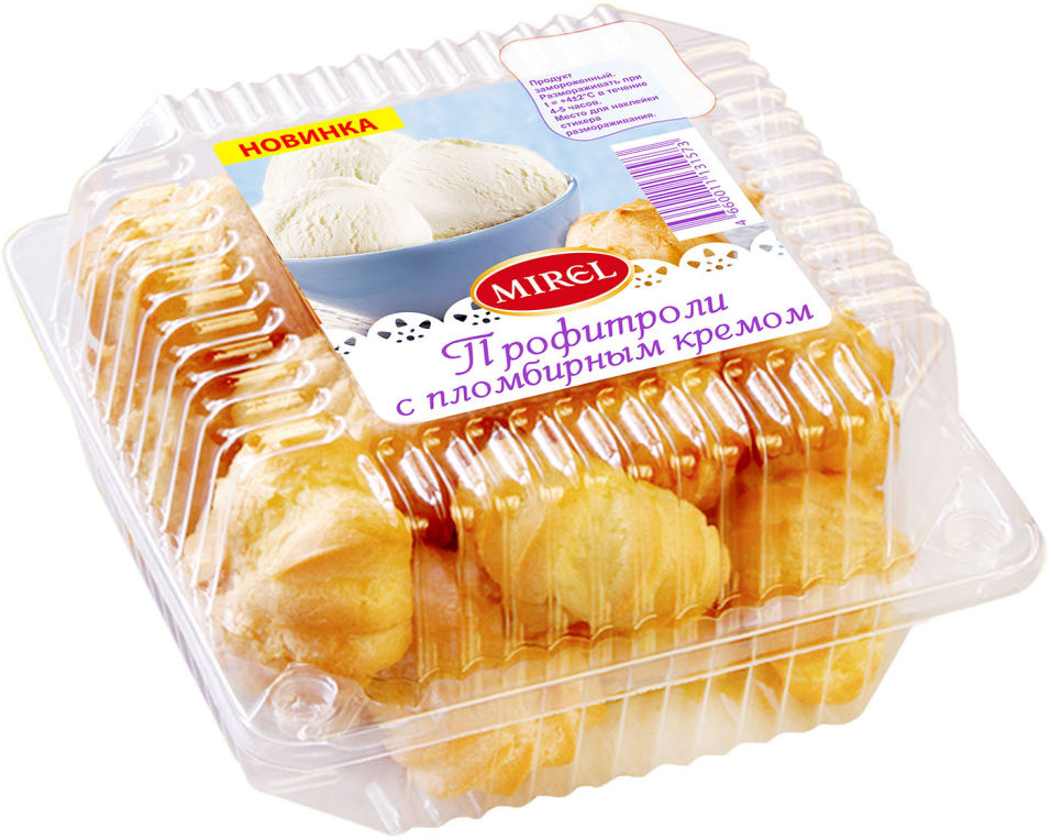 Пирожное Mirel Профитроли с пломбирным кремом 180г