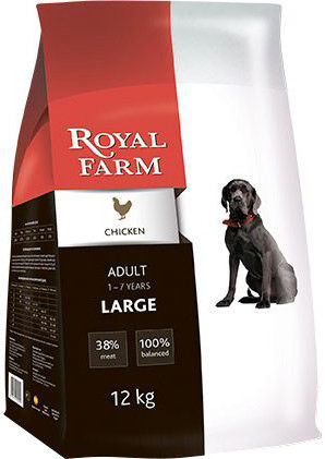 Сухой корм для собак Royal Farm Курица для крупных пород 12кг Сухой корм для собак Royal Farm Курица для крупных пород 12кг