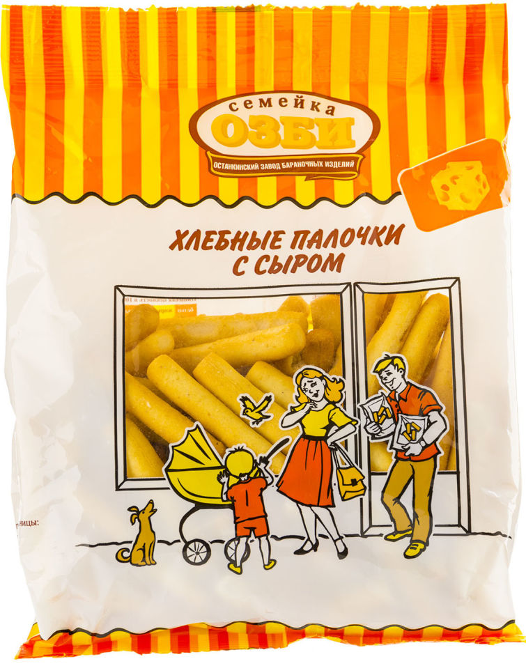 Палочки Семейка Озби Хлебные с сыром 150г