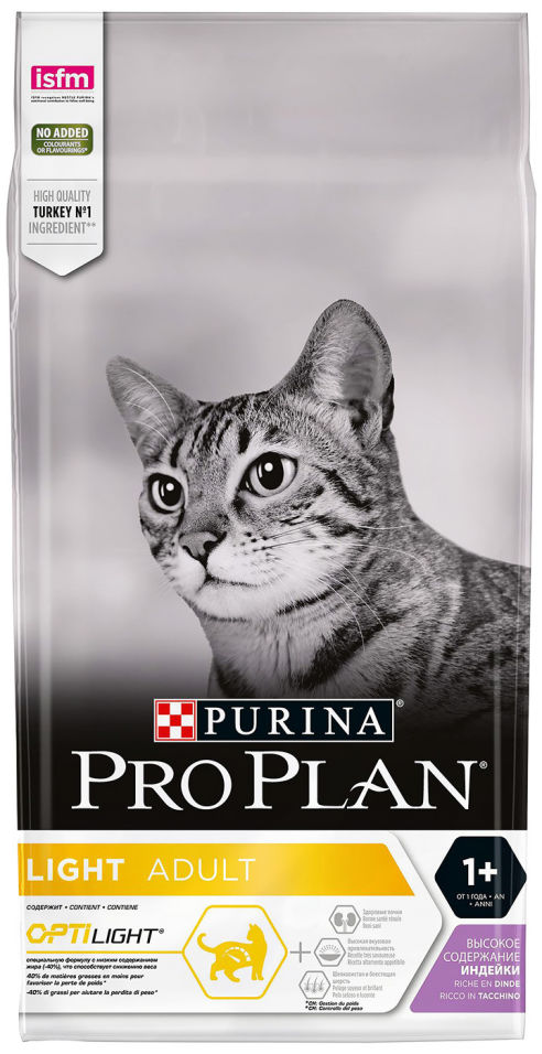 Сухой корм для кошек Pro Plan Light с индейкой 1.5кг Сухой корм для кошек Pro Plan Light с индейкой 1.5кг