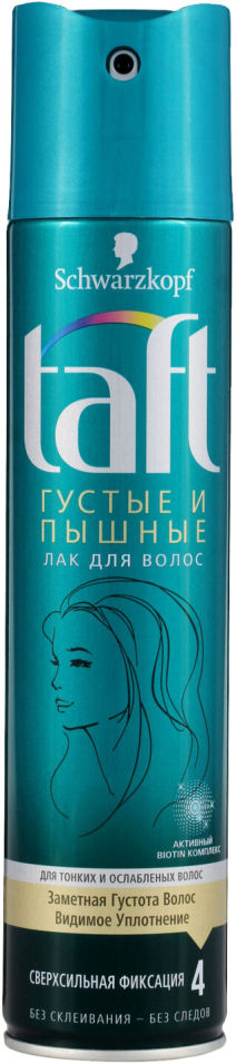 Лак для волос Taft Густые и Пышные Сверхсильная Фиксация 225мл 179₽