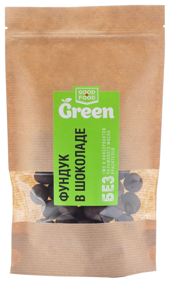 Драже Good Food Green Фундук в шоколаде 150г