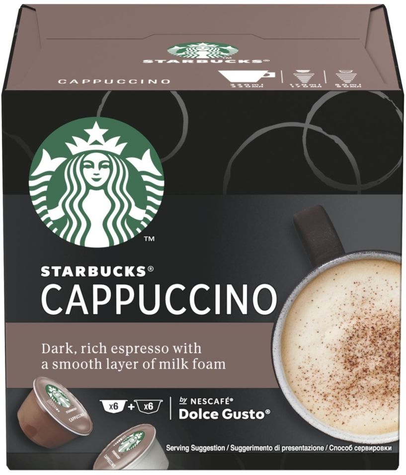 Кофе в капсулах Starbucks Cappuccino для системы Nescafe Dolce Gusto 12шт