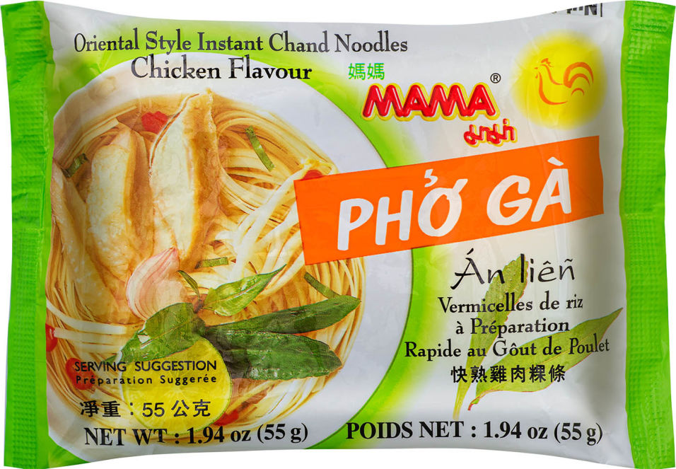Лапша МАМА Быстрого приготовления Pho Ga 55г