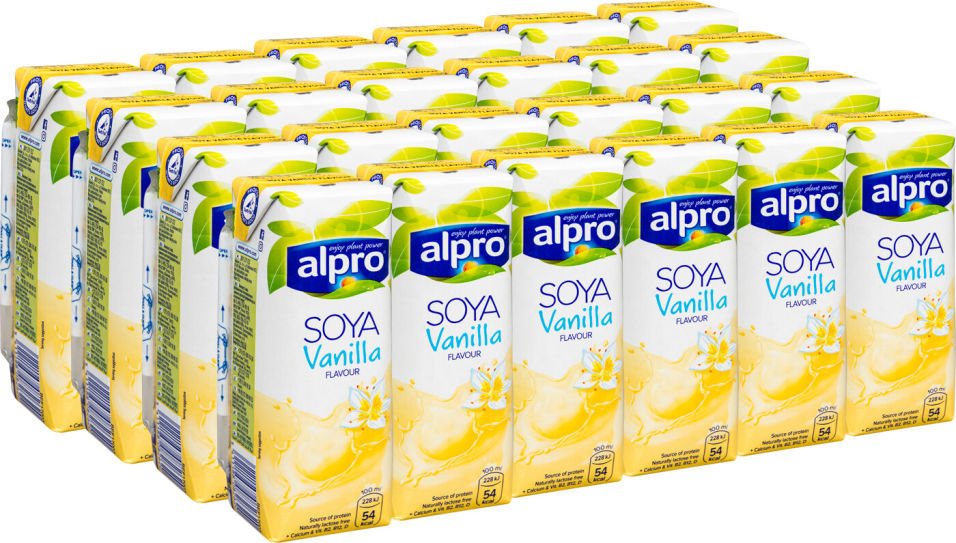 Напиток соевый Alpro Soya Ваниль без глютена 1.8% 250мл (упаковка 24 шт.)