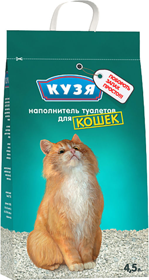 Наполнитель для кошачьего туалета Кузя впитывающий 4.5л Наполнитель для кошачьего туалета Кузя впитывающий 4.5л
