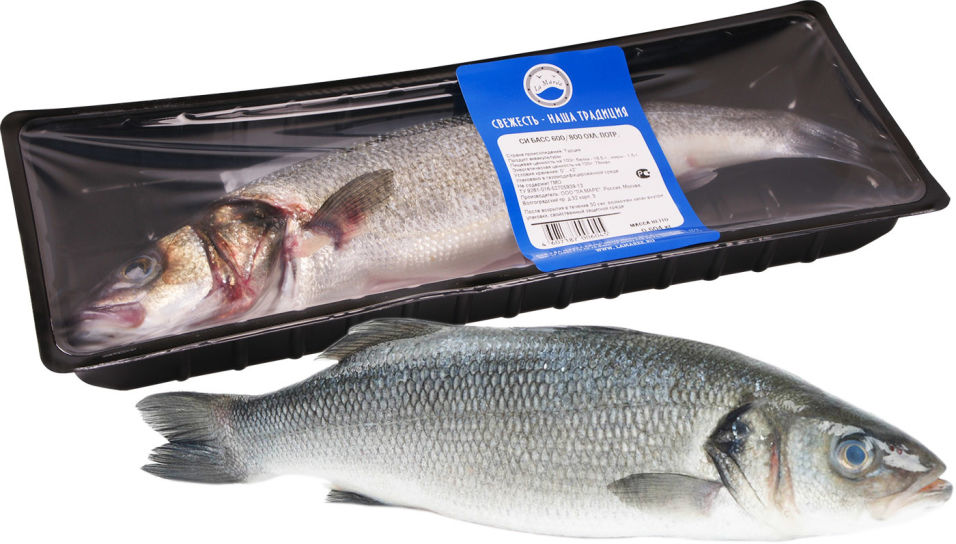 Сибас Ла Маре 600/800 охлажденный потрошеный 0.5-0.8кг