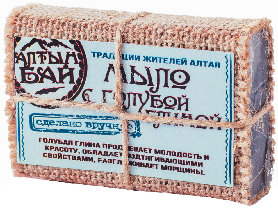 Мыло для рук и тела Алтын Бай С голубой глиной 80г