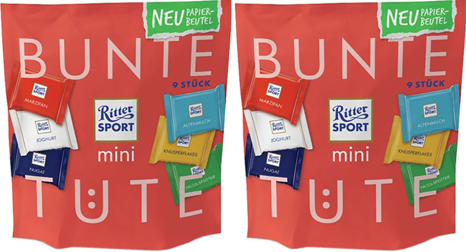 Набор шоколада Ritter Sport Mini 150г (упаковка 2 шт.)