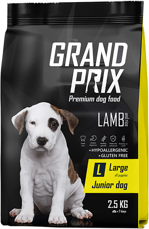 Корм для щенков Grand Prix Large Junior Ягненок 2.5кг Корм для щенков Grand Prix Large Junior Ягненок 2.5кг