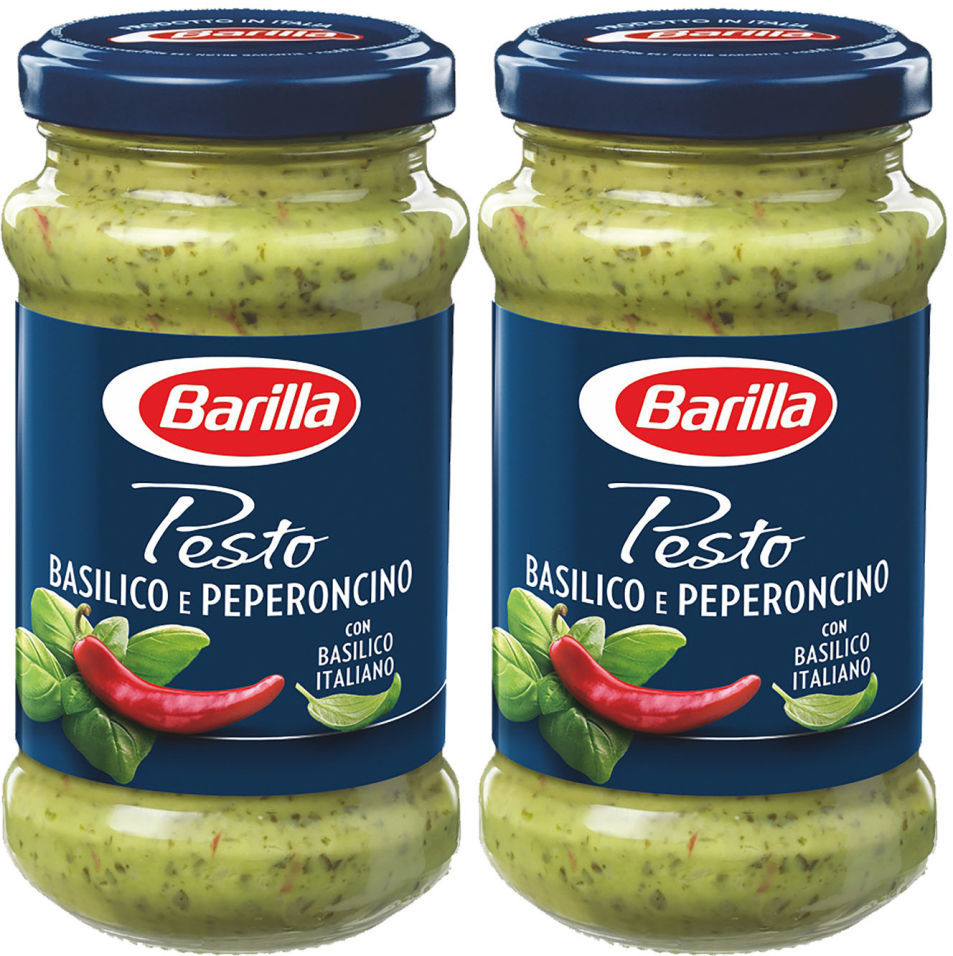 Соус Barilla Песто Пеперончино с базиликом и перцем чили 195г (упаковка 2 шт.)