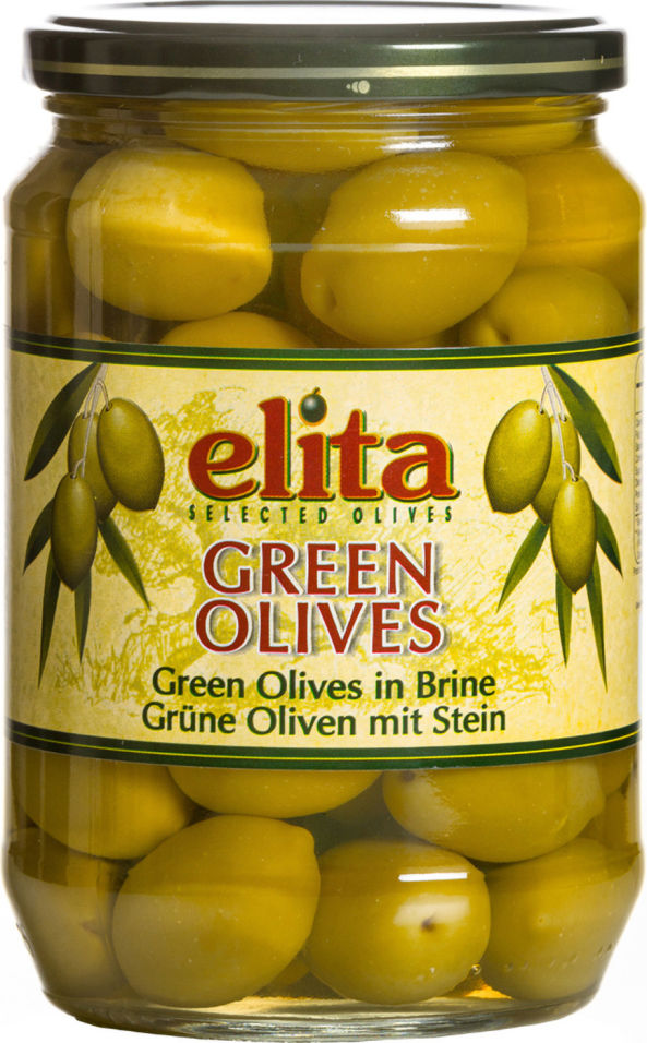 Оливки Elita Cупергигант с косточкой 720мл