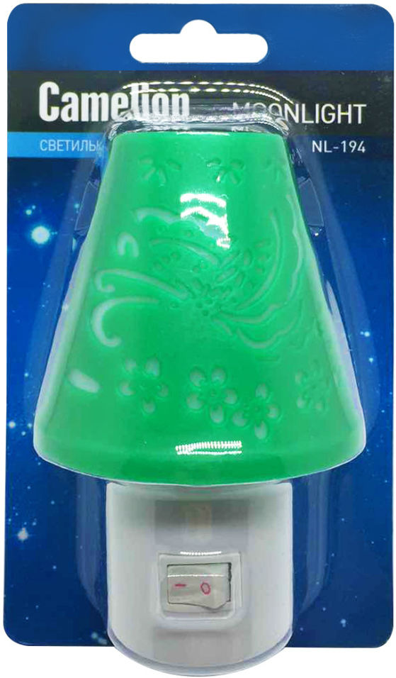 Ночник Camelion NL-194 LED 220В зеленый с выключателем