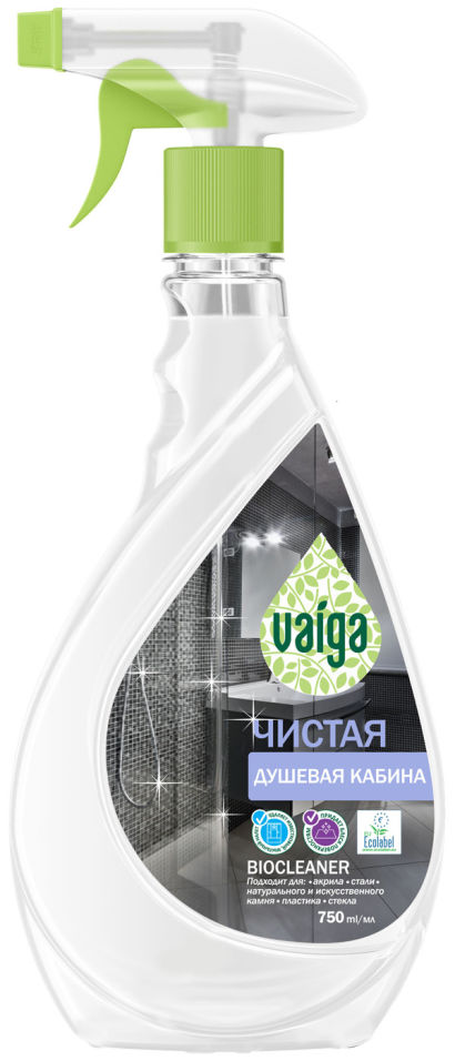 Средство чистящее Vaiga Чистая душевая кабина 750мл