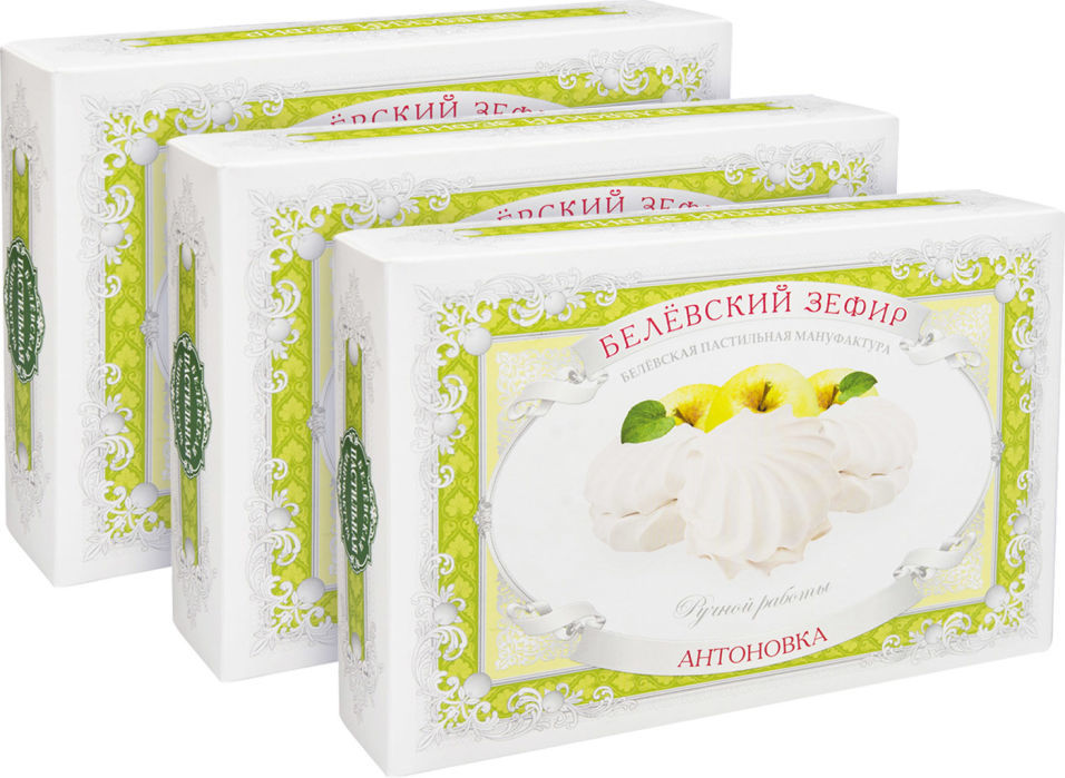 Зефир Белевский Антоновка 250г упаковка 3 шт 351₽