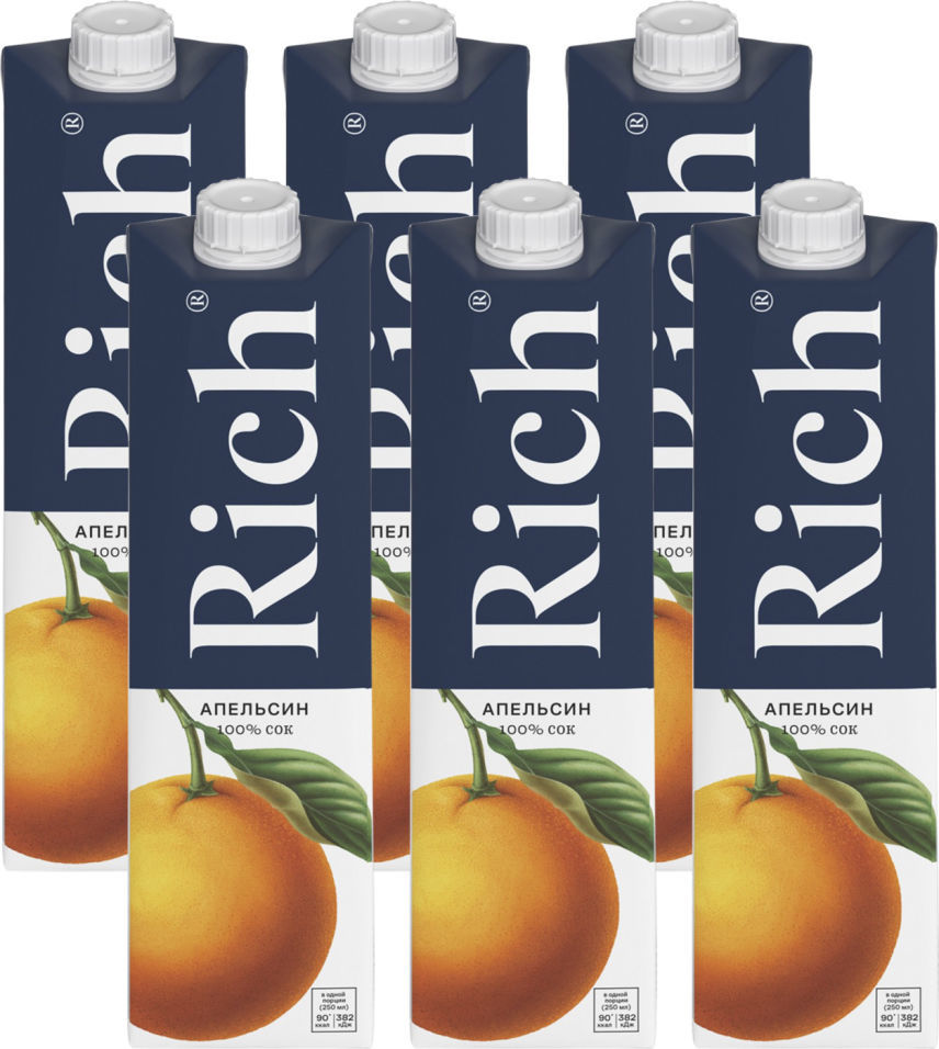 Сок Rich Апельсин 1л (упаковка 6 шт.)