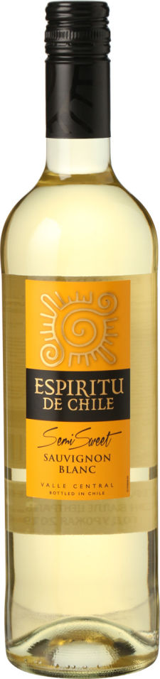 Вино Espiritu de chile белое полусладкое 12% 0.75л Вино Espiritu de chile белое полусладкое 12% 0.75л
