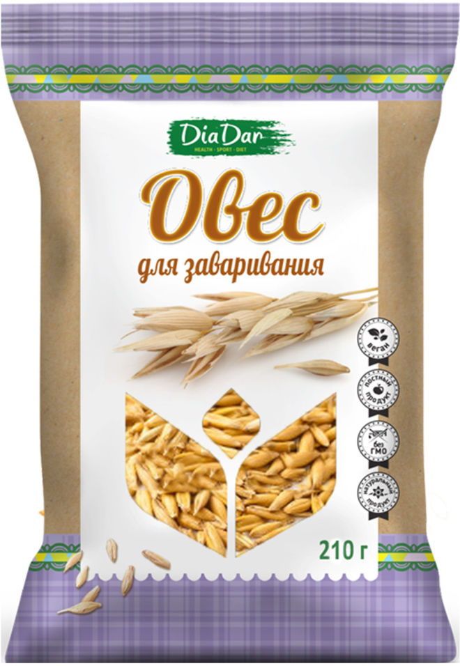 Овес DiaDar для заваривания 210г