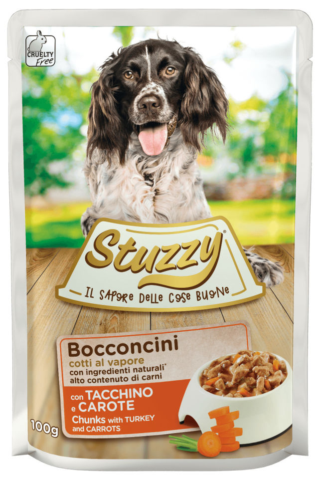 Корм для собак Stuzzy Bocconcini Dog с Индейкой и морковью в соусе 100г (упаковка 24 шт.)