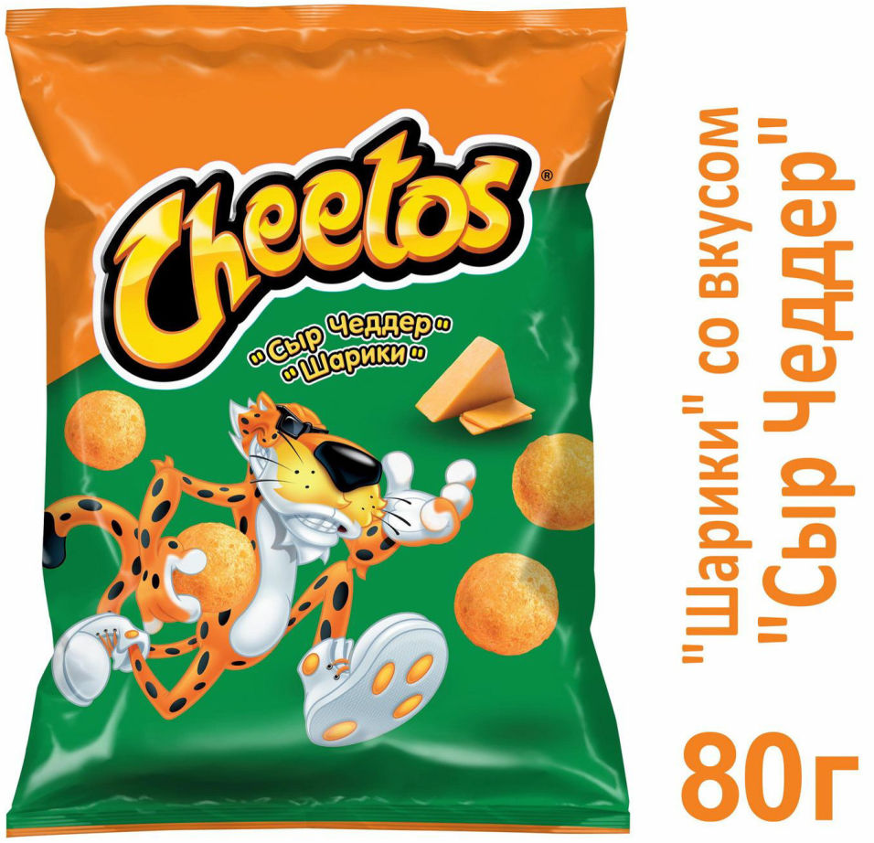Снеки кукурузные Cheetos Сыр чеддер 80г